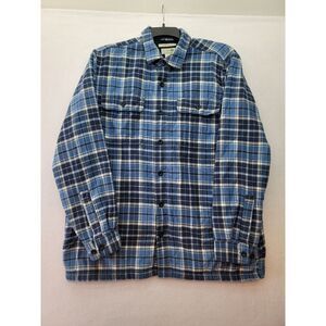 L.L. Bean Blue and White Plaid Shirt Jacket